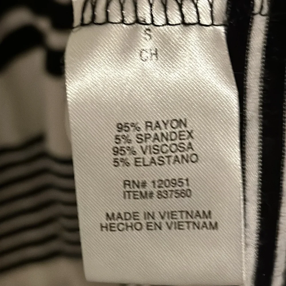 OLIVE & OAK Black and White Striped Tank Sundress Size S - Picture 3 of 7